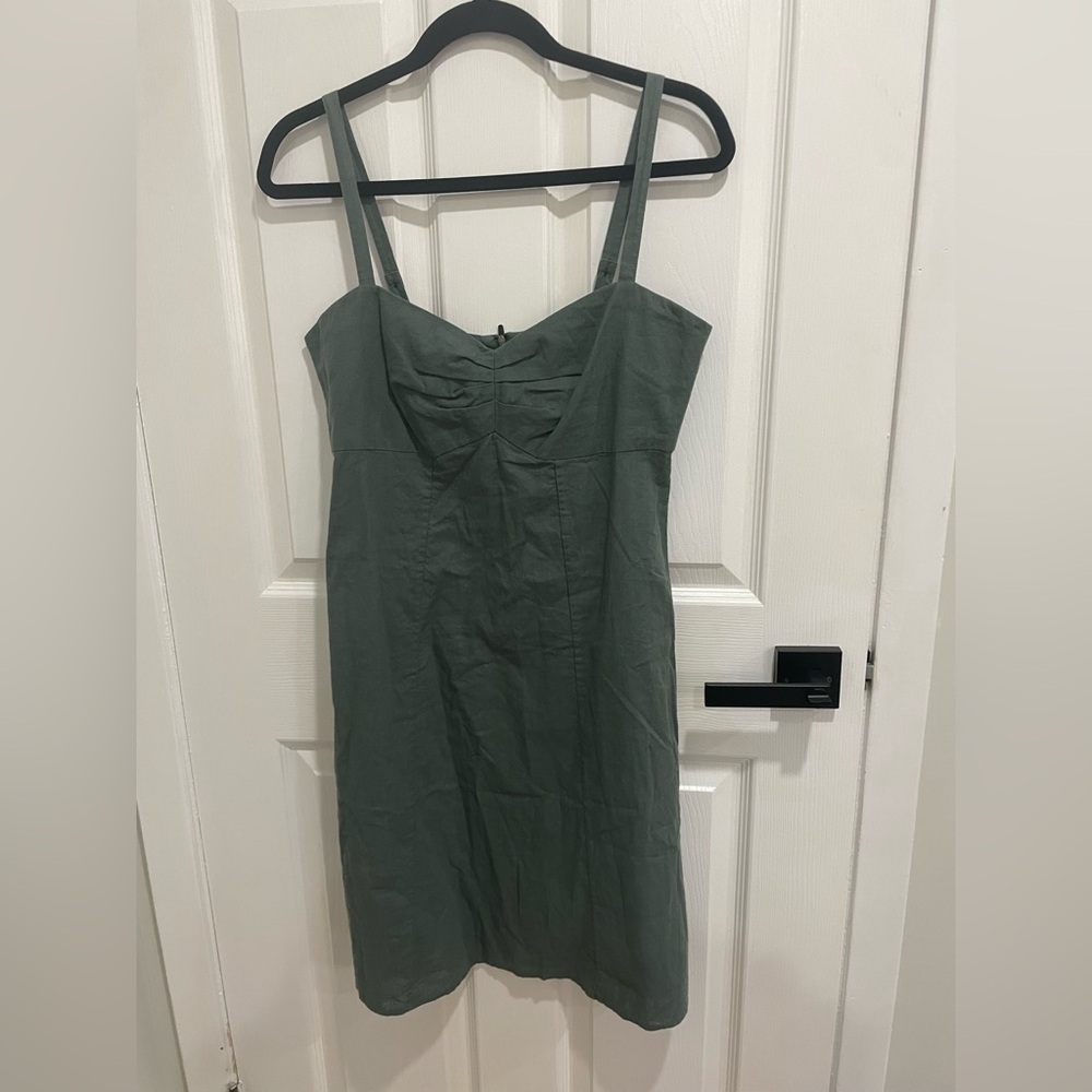 Patagonia green hemp and cotton mini summer dress